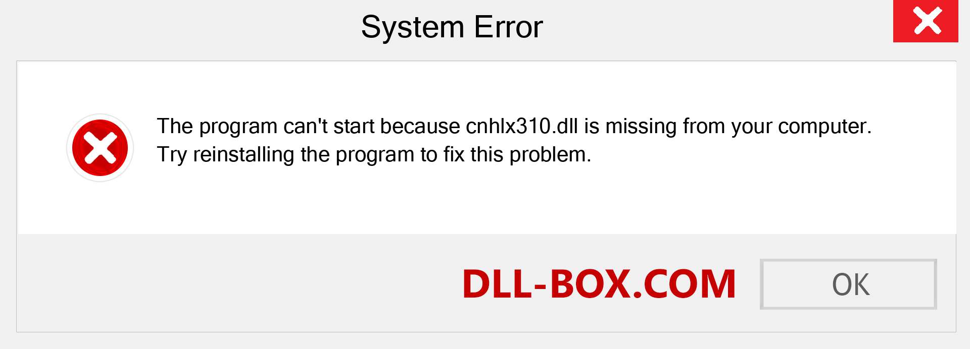  cnhlx310.dll file is missing?. Download for Windows 7, 8, 10 - Fix  cnhlx310 dll Missing Error on Windows, photos, images